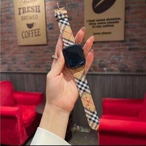 Leather Plaid Apple Watch Band 38/40/41/42/44
